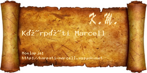 Kárpáti Marcell névjegykártya